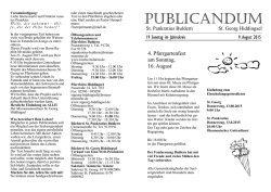 PUBLICANDUM - St. Georg Hiddingsel