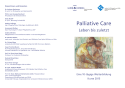 Palliative Care - IPE Institut für Philosophie und Ethik