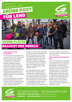 Grüne Post für Lend