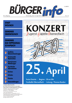 Bürger-Info vom 16.04.2015