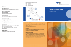 TRBA 250-Praxistag - Berufsgenossenschaftliches