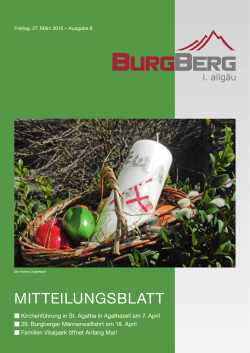 Burgberger Mitteilungsblatt Nr. 06/2015