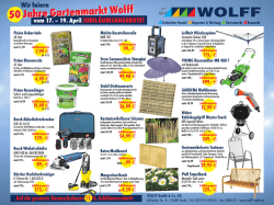 JUBIL&Auml;UMSANGEBOTE vom 17. &ndash; 19. April