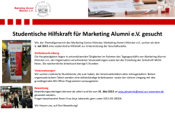Studentische Hilfskraft für Marketing Alumni eV gesucht