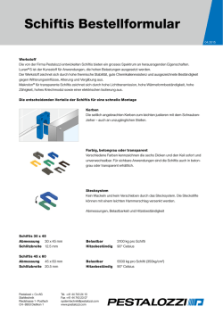 Preisliste und Bestellformular Schiftis