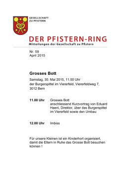 Grosses Bott - Gesellschaft zu Pfistern