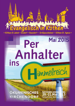 Gottesdienste in K&ouml;then und Umgebung &ndash; Mai