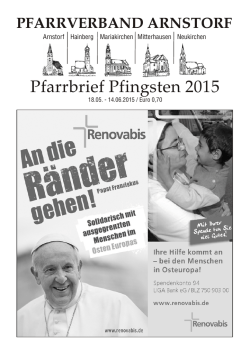 Aktueller Pfarrbrief - Pfarrverband Arnstorf