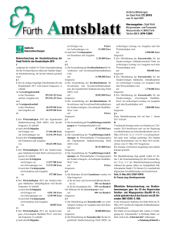 Amtsblatt, Nummer 7, vom 15. April 2015