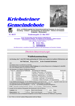 Gemeindebote Sondera - Gemeinde Kriebstein