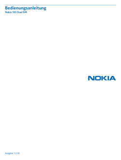Nokia 105 Dual SIM Bedienungsanleitung