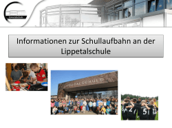 Informationen zur Schullaufbahn an der Lippetalschule