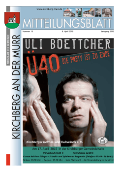 Mitteilungsblatt Nr. 15/2015 - Gemeinde Kirchberg an der Murr