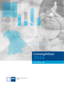 Leistungsbilanz 2014 - Bayerischer Industrie