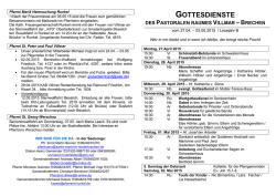 Gottesdienste PA 27.April-03.Mai 2015