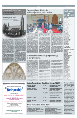 Ausgabe 1 Apr - Lukasgemeinde Lampertheim