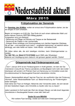 Niederstadtfeld aktuell März 2015