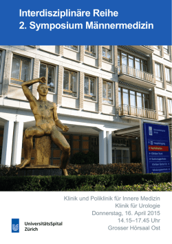 Interdisziplin&auml;re Reihe 2. Symposium M&auml;nnermedizin