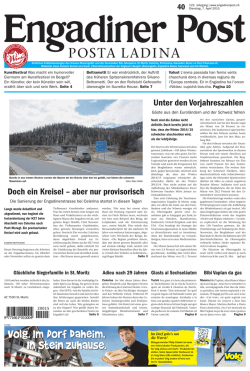 Engadiner Post Nr. 040 vom 07. April 2015