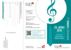 25. APRil 2015 - Tiroler Sängerbund
