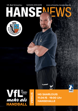 ausgabe 16 (Download) - VfL Bad Schwartau Bundesliga Handball