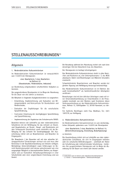 STELLENAUSSCHREIBUNGEN1)