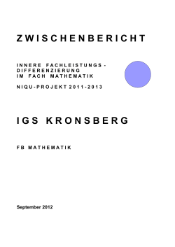 Innere Fachleistungsdifferenzierung IGS Kronsberg