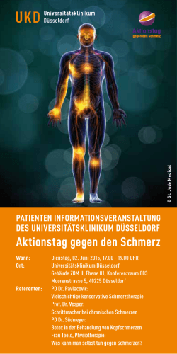 Aktionstag gegen den Schmerz - Universitätsklinikum Düsseldorf