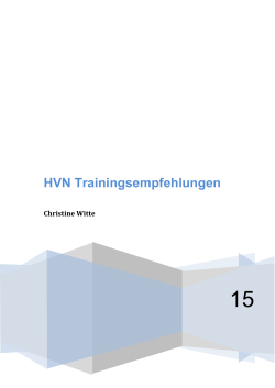 HVN Trainingsempfehlungen - Handball