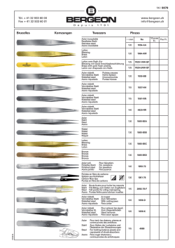 Brucelles Kornzangen Tweezers Pinzas
