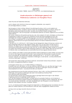 Informationen hier - Feldenkrais Torgau