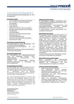 Technisches Merkblatt - maxit Baustoffwerke GmbH