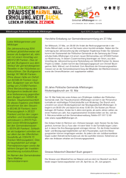 Mitteilungsblatt - Gemeinde Affeltrangen