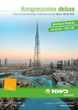 Dubai (30.01.&ndash;06.02.2016) &ndash; Reiseflyer mit