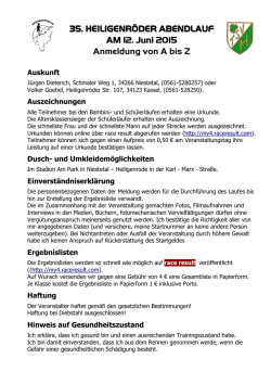 Heiligenr&ouml;der Abendlauf 2015