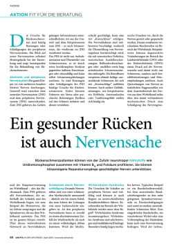 Ein gesunder R&uuml;cken ist auch Nervensache