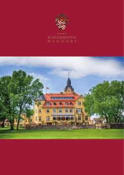 Imagebrosch&uuml;re - Schlosshotel Wendorf