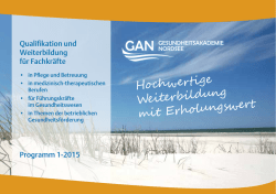 Hochwertige Weiterbildung mit Erholungswert