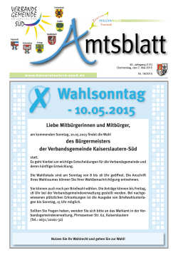 Ausgabe Nr. 19 vom 07.05.2015