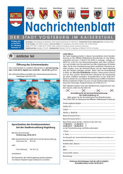 Nr. 19 vom 08. Mai 2015 - Vogtsburg im Kaiserstuhl