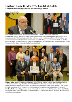 Goldene Raute des BFV - TSV Landshut