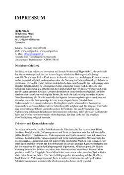 IMPRESSUM - JAGDPROFI