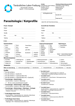 Parasitologie / Kotprofile - Tierärztliches Labor Freiburg