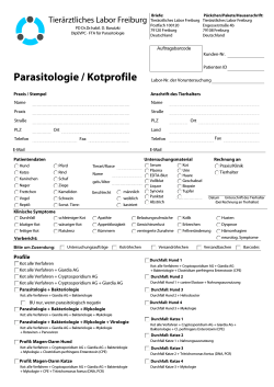 Parasitologie / Kotprofile - Tier&auml;rztliches Labor Freiburg