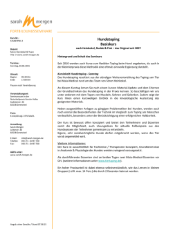 Hundetaping Basiskurs - 2015