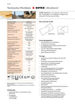 Techn. Merkblatt Ultratherm