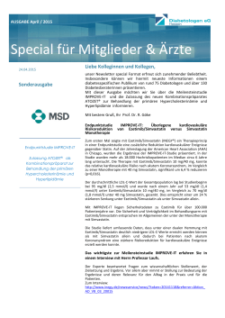 Newsletter Special Diabetologen Hessen eG 04/15 II
