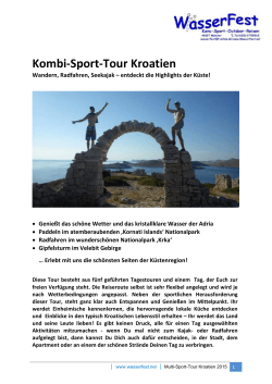 Kombi-Sport-Tour Kroatien