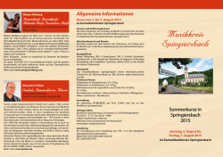Flyer zum - Sommerkurse im Kloster