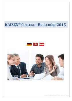 KAIZEN College – Broschüre 2015